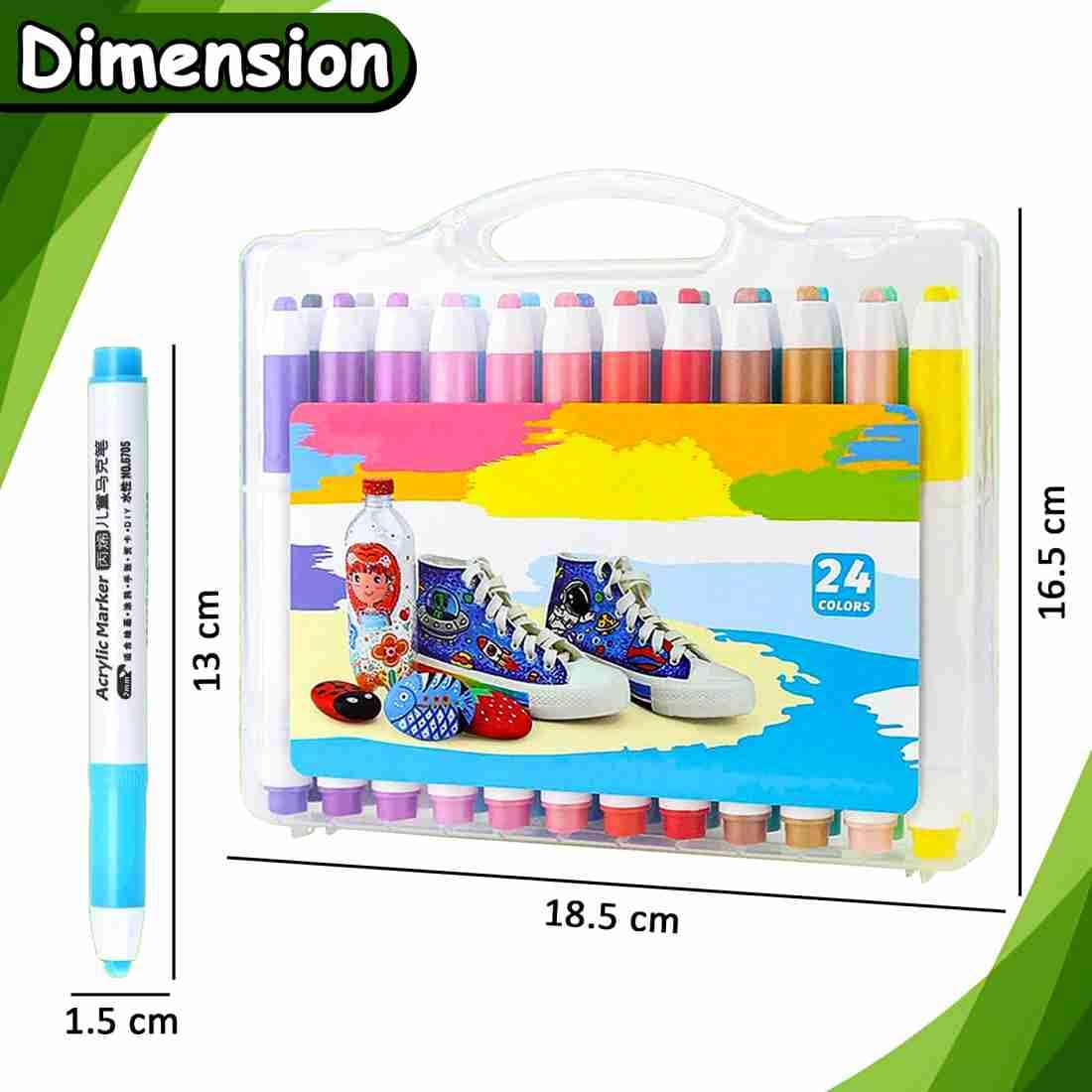 24 Color Acrylic Paint Markers for Kids: Vibrant set for drawing, coloring, and crafting on various surfaces.
www.usmile.toys
